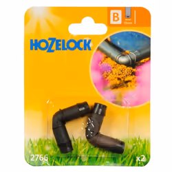 Hozelock 90 Degree Elbow Connector, 13 mm - Pack of 2