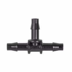 Hozelock T Piece 4mm, Joint connector, Drip irrigation system, PVC, Black, Male/Male, 90°