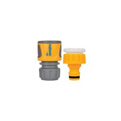 Hozelock 20710000 Threaded Tap & Soft Touch Hose End Connector Set