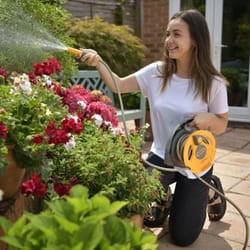 Hozelock Micro Hose Reel with Hose Hosepipe Holder Plants Watering Outdoor