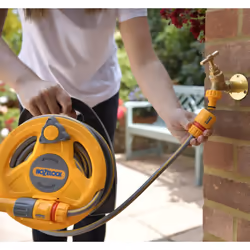 Hozelock Micro Hose Reel with Hose Hosepipe Holder Plants Watering Outdoor