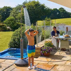 Hozelock Garden Solar Shower Solar Heated Shower Swimming Pool Shower Stand