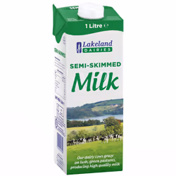 Lakeland Dairies Long Life Semi Skimmed Milk - 12x1ltr