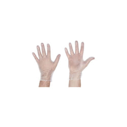 Clear Vinyl Powdered Gloves, Medium, 100 Gloves