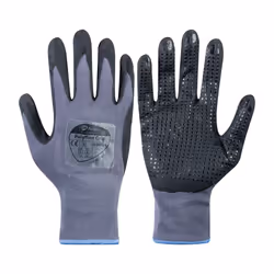 8010g PolyFlex Grip Grey Gloves Size 10