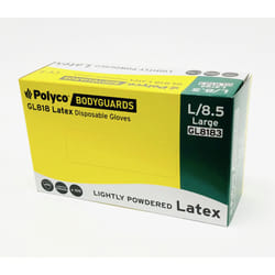 Disposable Latex Gloves Box/100 Lightly Powdered - Large