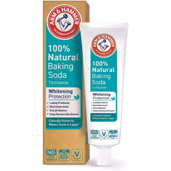 Arm & Hammer Whitening Protection Toothpaste - 100% Natural Baking Soda Teeth Whitening Toothpaste for Fresh Breath, Strong E ...