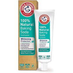 Arm & Hammer Whitening Protection Toothpaste - 100% Natural Baking Soda Teeth Whitening Toothpaste for Fresh Breath, Strong Enamel and Normal Oral PH