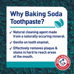 Arm & Hammer Whitening Protection Toothpaste - 100% Natural Baking Soda Teeth Whitening Toothpaste for Fresh Breath, Strong Enamel and Normal Oral PH