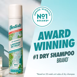 Batiste Dry Shampoo Lakeside Retreat Fragrance for Women and Men  Limited Edition  Refreshes Hair  Absorbs Oil Between Washes  Waterless Shampoo  3.81