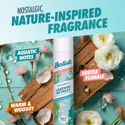 Batiste Dry Shampoo Lakeside Retreat Fragrance for Women and Men  Limited Edition  Refreshes Hair  Absorbs Oil Between Washes  Waterless Shampoo  3.81
