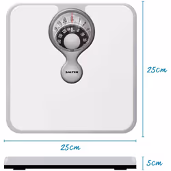 Salter Magnified Display Mechanical Bathroom Scales -  salter bathroom mechanical lens magnifying scales 484 white compact