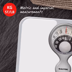 Salter Magnified Display Mechanical Bathroom Scales -  salter bathroom mechanical lens magnifying scales 484 white compact