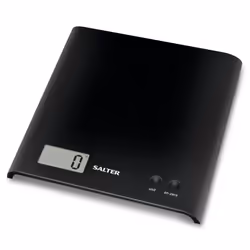Salter Arc Electronic Digital Kitchen Scales Black 1066 Slim Design Easy Clean