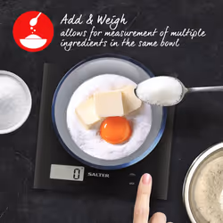 Salter Arc Electronic Digital Kitchen Scales Black 1066 Slim Design Easy Clean - Additional view 4