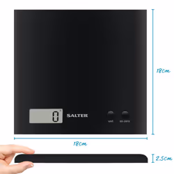 Salter Arc Electronic Digital Kitchen Scales Black 1066 Slim Design Easy Clean - Additional view 5
