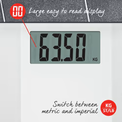 Salter Ultimate Accuracy Digital Bathroom Scales, Electronic Body Weighing for Home, Measure 50g Increments, Precise Weight Management, Accurate...