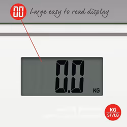 Salter Compact Digital Bathroom Scales - Toughened Glass, Measure Body Weight Metric / Imperial, Easy to Read Digital Display, Instant Precise...