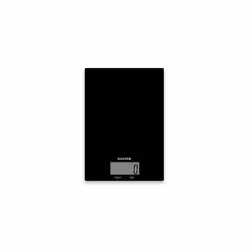 Salter Ultra Slim Digital Kitchen Scales - Stylish Black Glass Easy to Clean Platform, Electronic Cooking Food Weighing for H ...