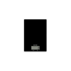 Salter Ultra Slim Digital Kitchen Scales - Stylish Black Glass Easy to Clean Platform, Electronic Cooking Food Weighing for Home, Weigh up t