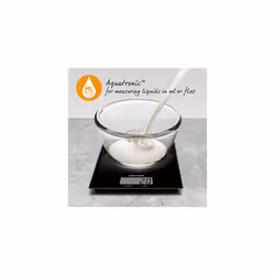 Salter Ultra Slim Digital Kitchen Scales - Stylish Black Glass Easy to Clean Platform, Electronic Cooking Food Weighing for Home, Weigh up t