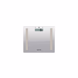 Salter Compact Body Analyser Bathroom Scales, Measure Weight BMI Body Fat Body Water, Ultra Slim Toughened Glass, 8 User Memo ...