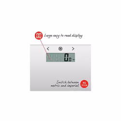 Salter Compact Body Analyser Bathroom Scales, Measure Weight BMI Body Fat Body Water, Ultra Slim Toughened Glass, 8 User Memory, Easy to Read Dig