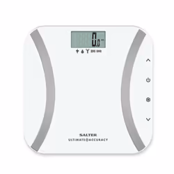 Salter Ultimate Accuracy Digital Analyser Scales - Measure 50g Increments, Step-On Instant Reading of Weight, Body Fat, Water ...