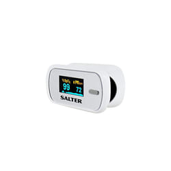 Salter Finger Tip Pulse Oximeter, Measures Oxygen Saturation, Pulse Rate, Perfusion Index and Pulse Bar  Dual Colour Easy to Read OLED Display, 2