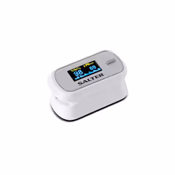Salter Finger Tip Pulse Oximeter, Measures Oxygen Saturation, Pulse Rate, Perfusion Index and Pulse Bar  Dual Colour Easy to Read OLED Display, 2