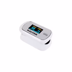 Salter Finger Tip Pulse Oximeter, Measures Oxygen Saturation, Pulse Rate, Perfusion Index and Pulse Bar  Dual Colour Easy to Read OLED Display, 2