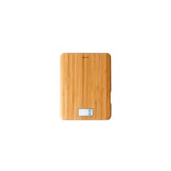 Salter Eco Bamboo Rechargeable Digital Kitchen Scale - Sustainably Crafted, Eco Friendly Electronic Scales, Add & Weigh Feature, Aquatronic