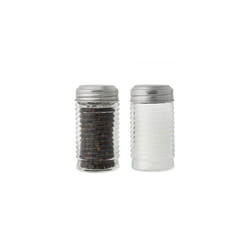 Salter 751 CLXR Glass Salt and Pepper Shakers Set, Beehive Style Seasoning Pots, Salt Condiment Set with Pinhole Screw Cap Lids, Classic Table Shaker
