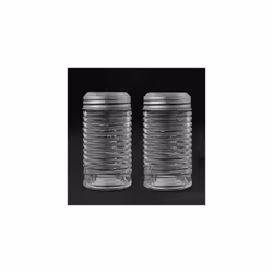 Salter 751 CLXR Glass Salt and Pepper Shakers Set, Beehive Style Seasoning Pots, Salt Condiment Set with Pinhole Screw Cap Lids, Classic Table Shaker