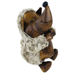 Faux Leather Hedgehog Doorstop 33cm