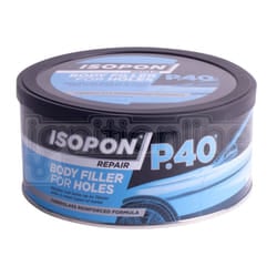 Isopon P40 Body Filler Metal Fibreglass Compound Bridging Holes Rust 600ml