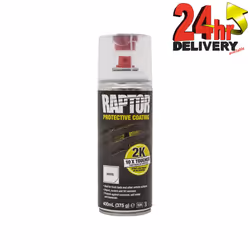 U-POL Raptor 2K Protective Coating White Aerosol 400ml