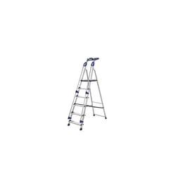 Werner 7050618L Workstation Stepladder-6 Tread, Silver, One Size