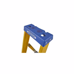 Werner 7170818 Fibreglass Platform Stepladder-8 Tread, Yellow, One Size