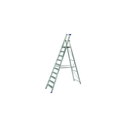 Werner 7151018 MasterTrade Platform Stepladder 10 Tread, Silver, One Size