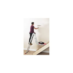 Werner 75012 Multi Purpose Ladder 12 in 1 with Platform Combi, Silver & Red