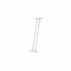 Werner 75012 Multi Purpose Ladder 12 in 1 with Platform Combi, Silver & Red