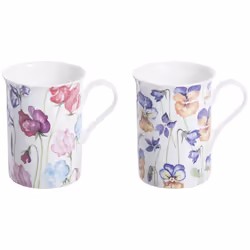 Price & Kensington Viola & Sweetpea Assorted Bone China Mug 11oz