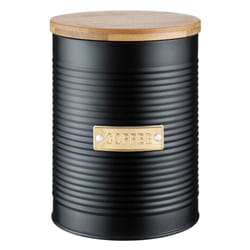 Typhoon Living Otto Airtight Coffee Storage Canister with Bamboo Lid, 1.4 Litre, Matte Black / Gold