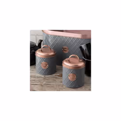 Typhoon Living Lid Coffee Storage Tin, Grey/Copper