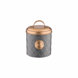 Typhoon Living Lid Sugar Storage Tin, Grey/Copper
