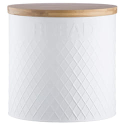 Typhoon Living Embossed Bread Bin 26cm White