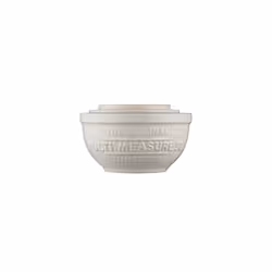 Mason Cash Innovative Kitchen Stoneware Nesting Measuring Cups, Set of 3, White / Grey / Pink
