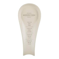 Mason Cash Innovative Kitchen Stoneware Spoon and Utensil Rest with Conversion Chart, White