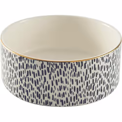 Mason Cash Pet Bowl Splatter with Gold Rim